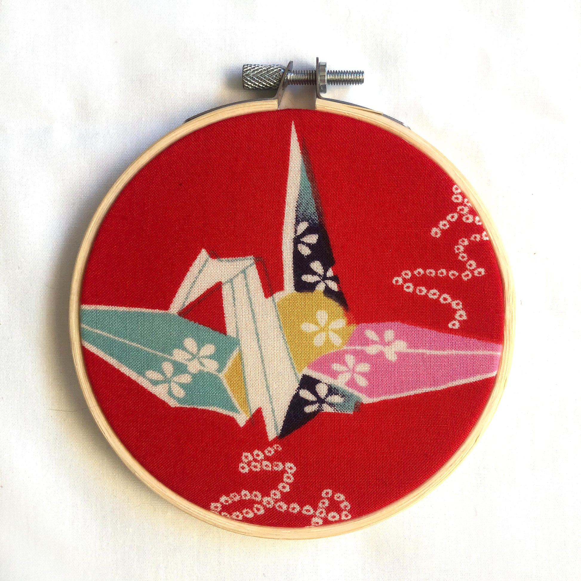 Vintage kimono wall hanging - tondo 10cm