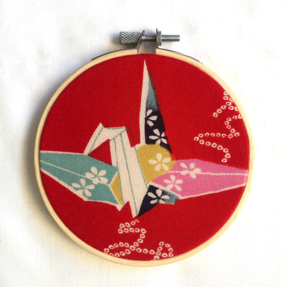 Vintage kimono wall hanging - tondo 10cm