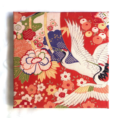 Vintage silk kimono wall hangings - square (series 1)