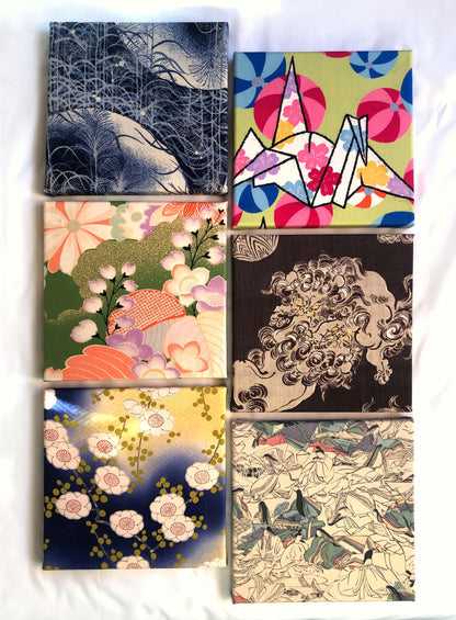 Vintage kimono wall hangings - square (series 2)