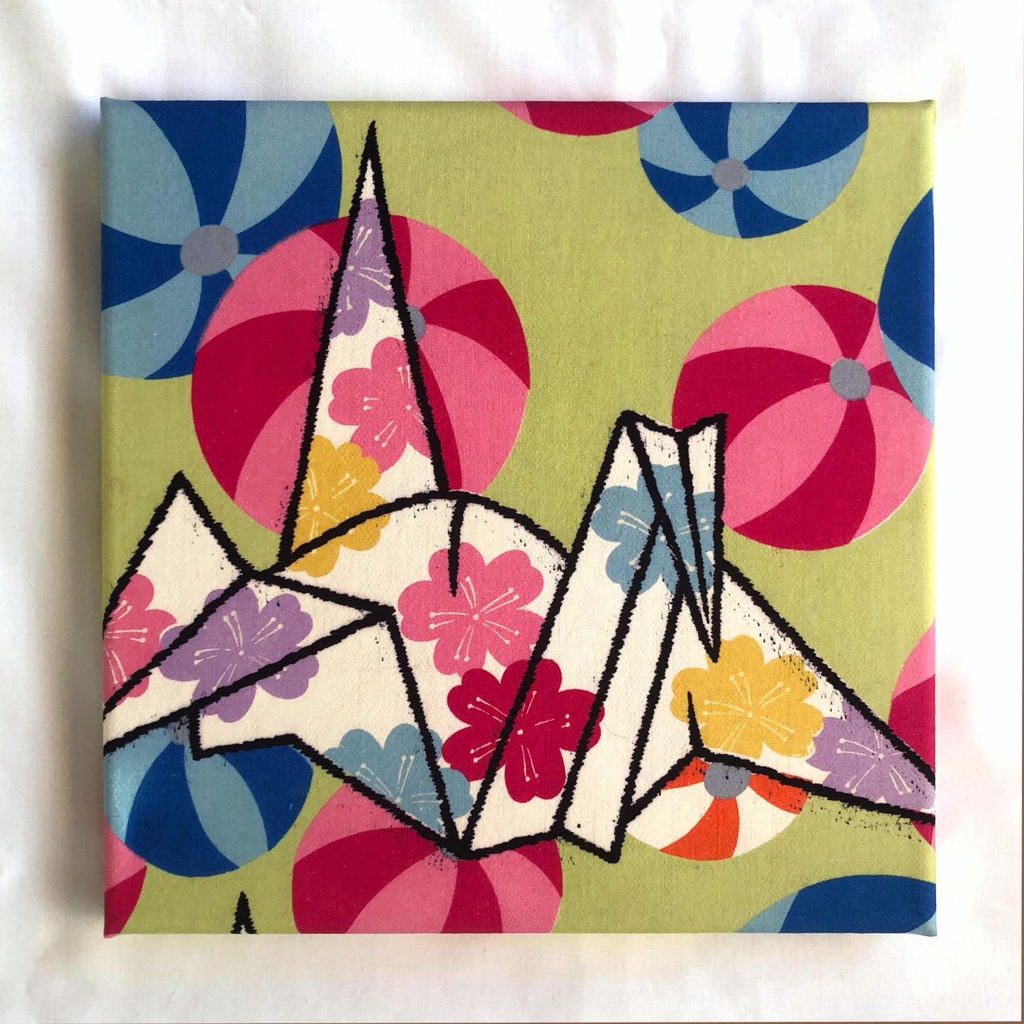 Vintage kimono wall hangings - square (series 2)