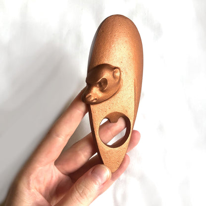 Japanese cast iron bottle opener - monkey