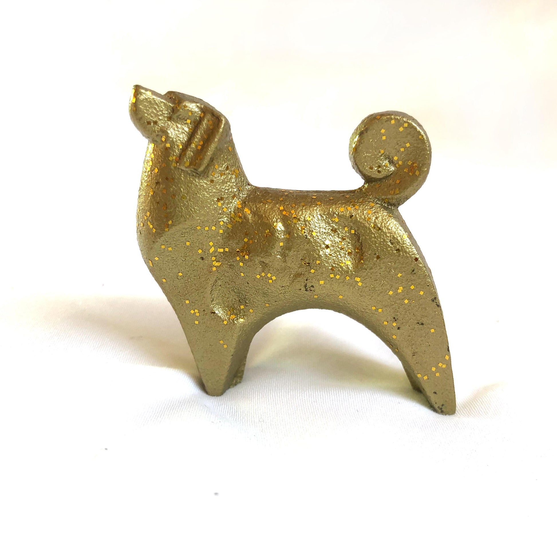 Miniature iron cast paperweight - golden zodiac animals
