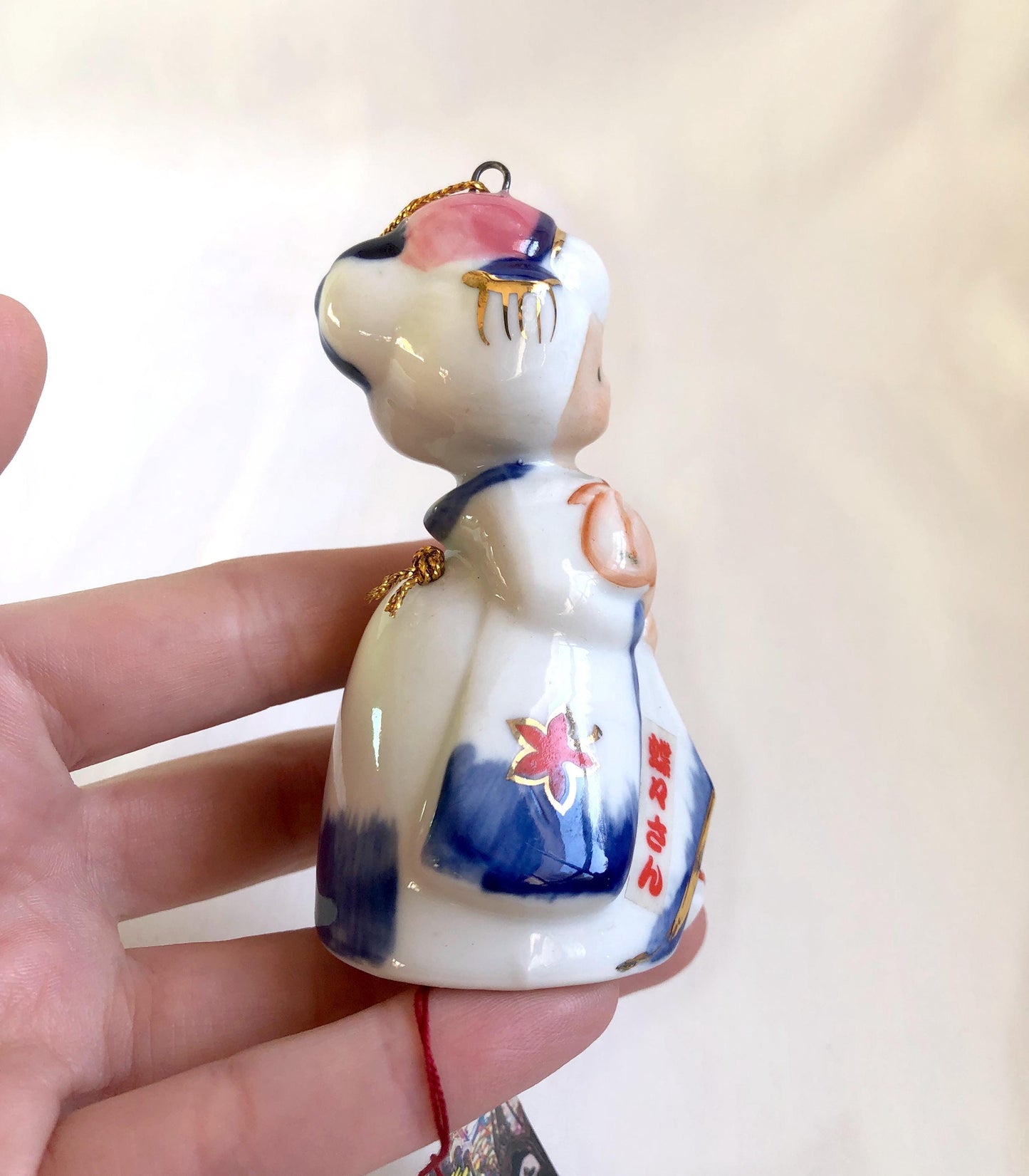 Showa retro porcelain wind chime - maiko from Nagasaki