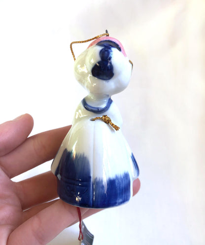 Showa retro porcelain wind chime - maiko from Nagasaki