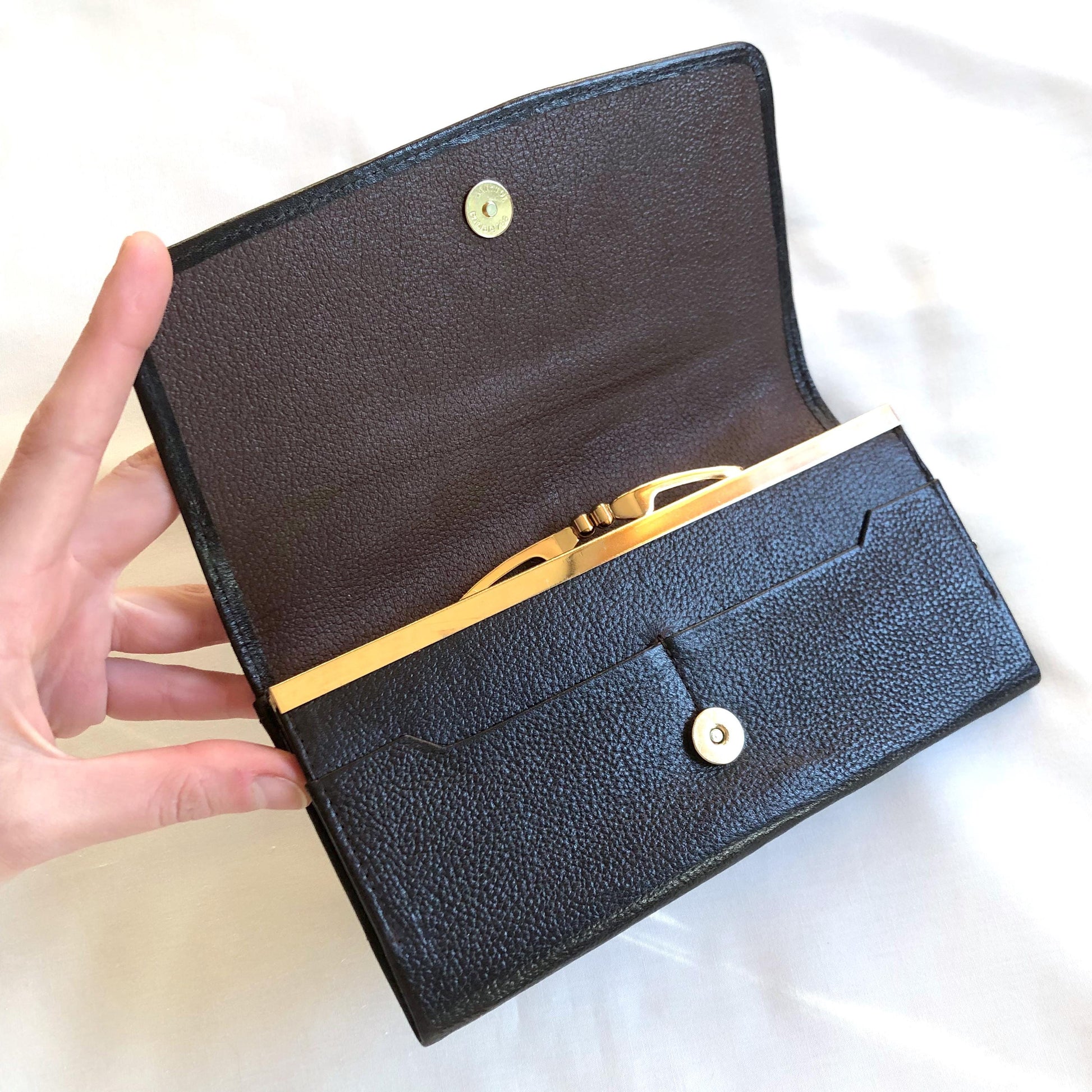 Elegant Japanese wallet - silk taffeta Ooshima tsumugi