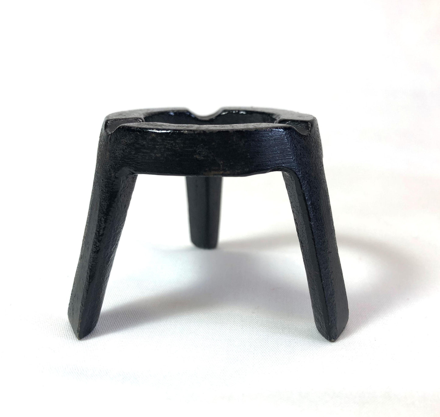 Miniature Japanese iron cast ash and ember holder - portable hearth