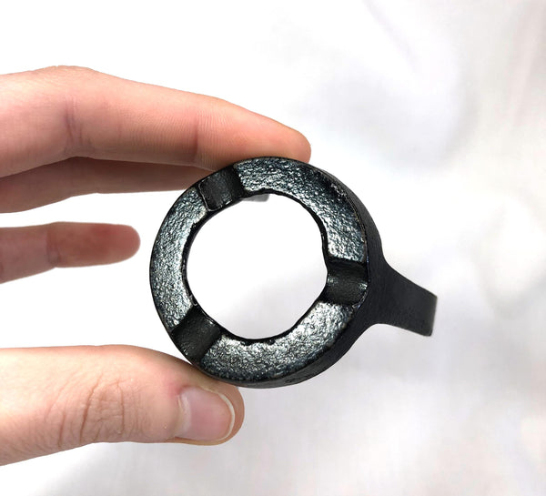 Miniature Japanese iron cast ash and ember holder - portable hearth