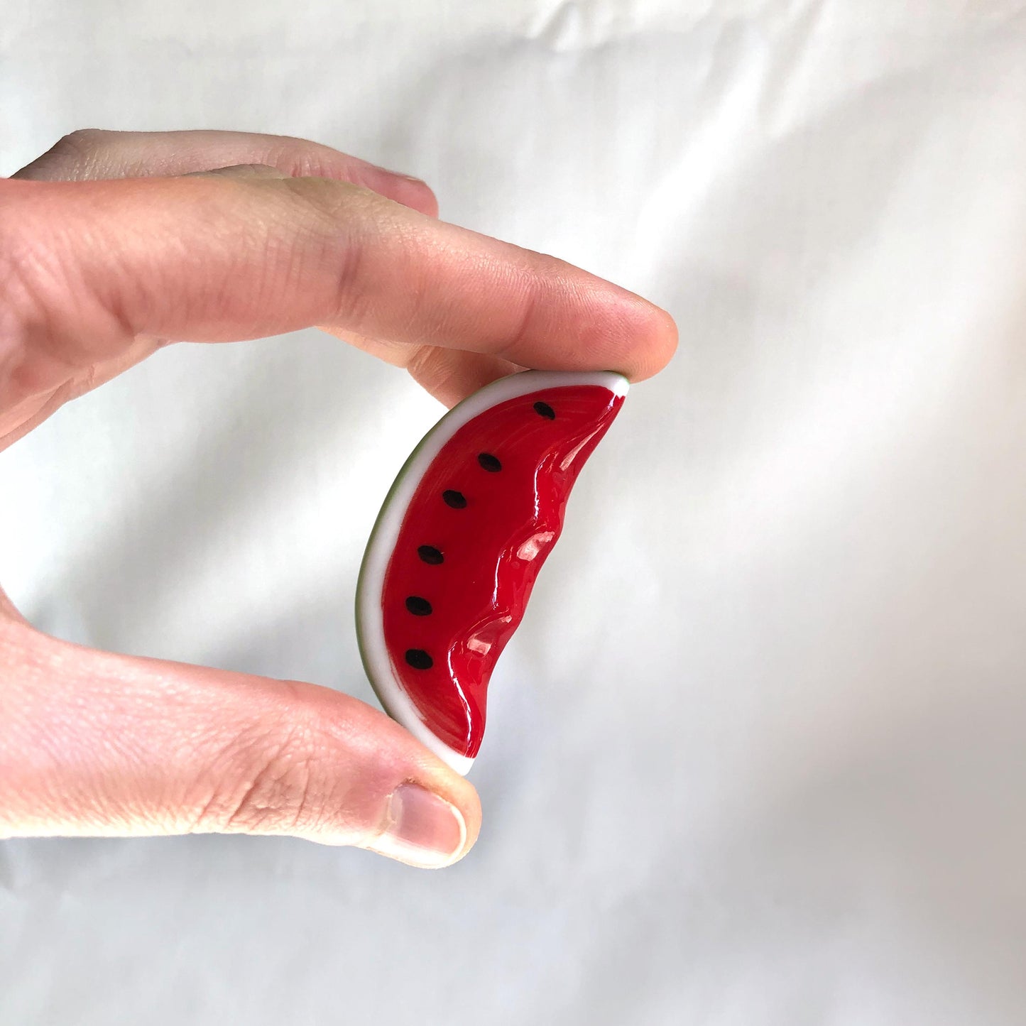 Cute ceramic hashioki - chopstick / cutlery rest - watermelon slices