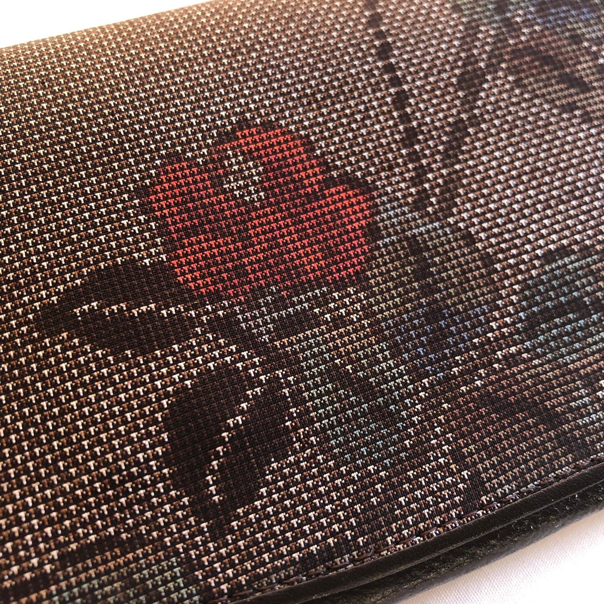 Elegant Japanese wallet - silk taffeta Ooshima tsumugi