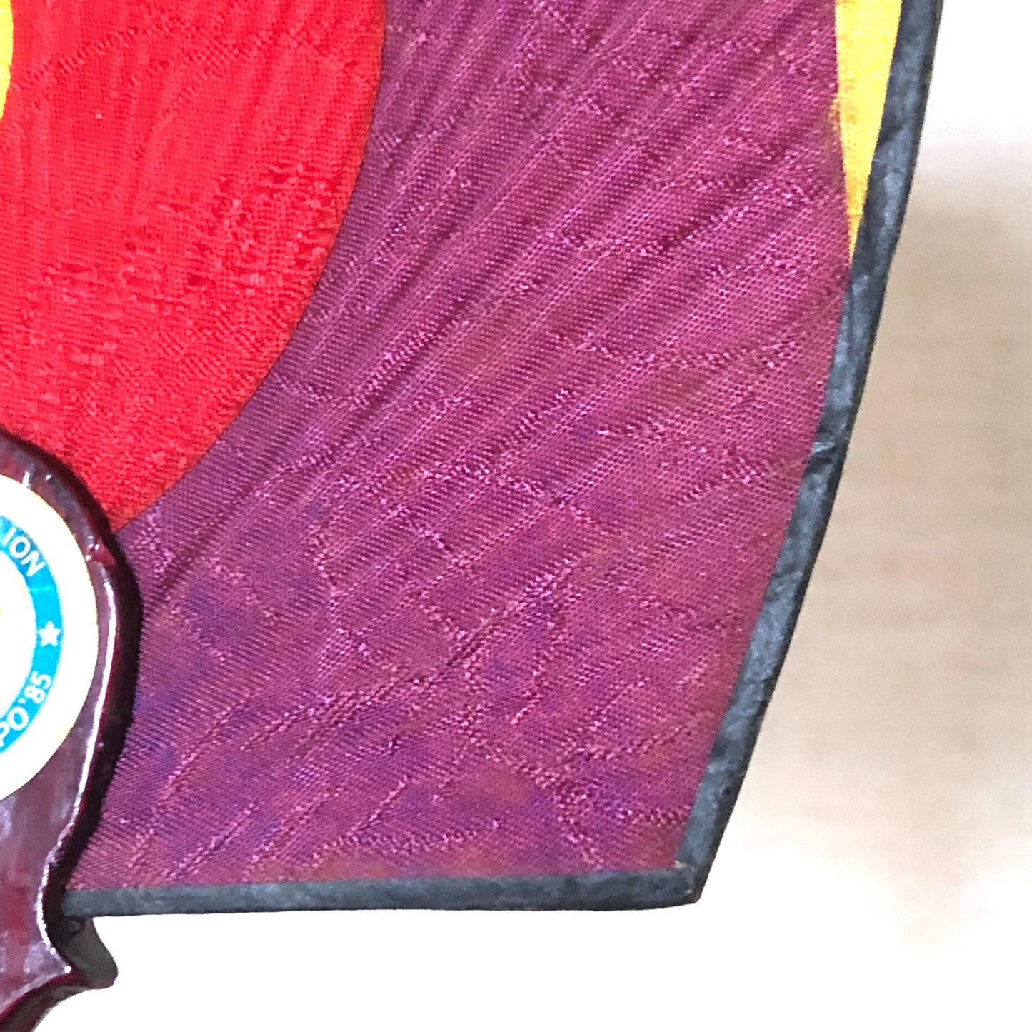 Souvenir from Tsukuba Expo '85 - fabric fan from Korean pavilion (set of 2)