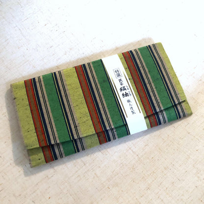 Vintage Japanese slim wallet - striped (different colors available)