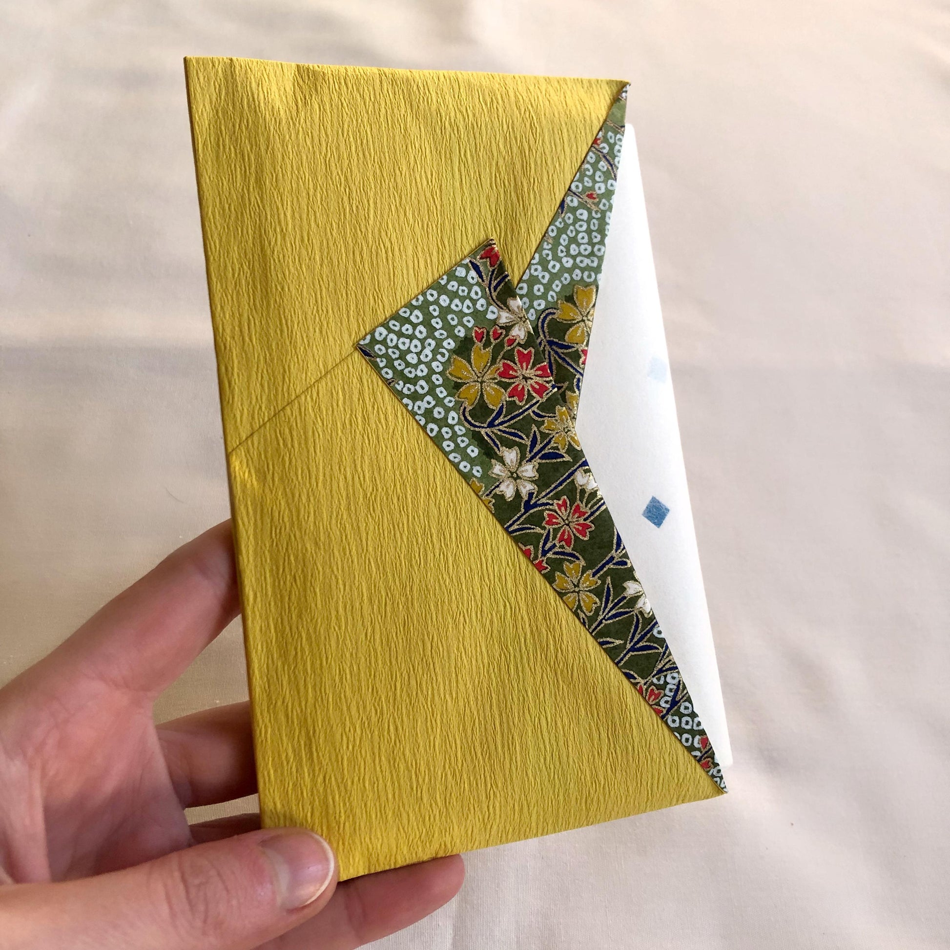 Japanese kaishi paper in a paper envelope - different colors available