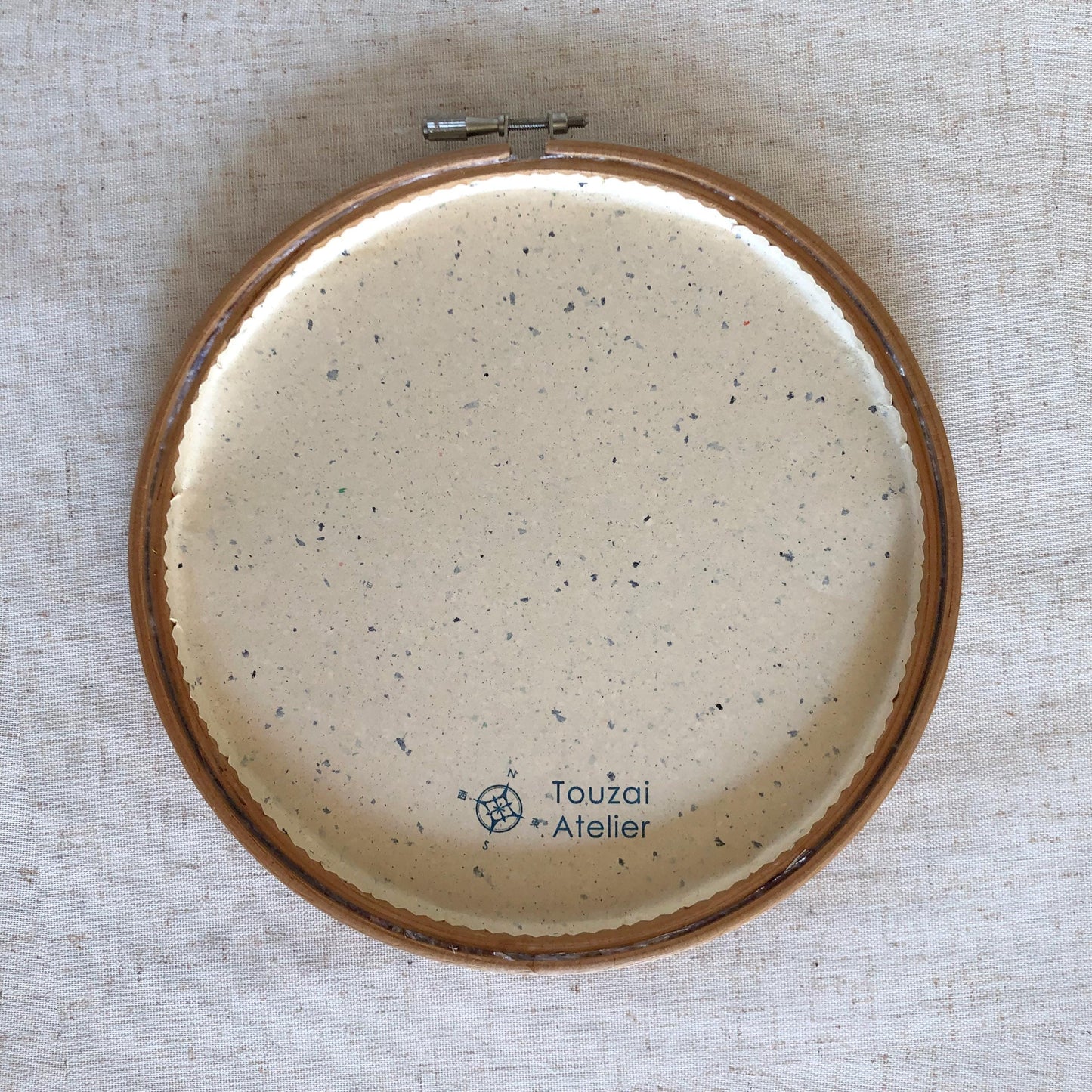 Vintage silk obi wall hanging - tondo 18cm (Series I)