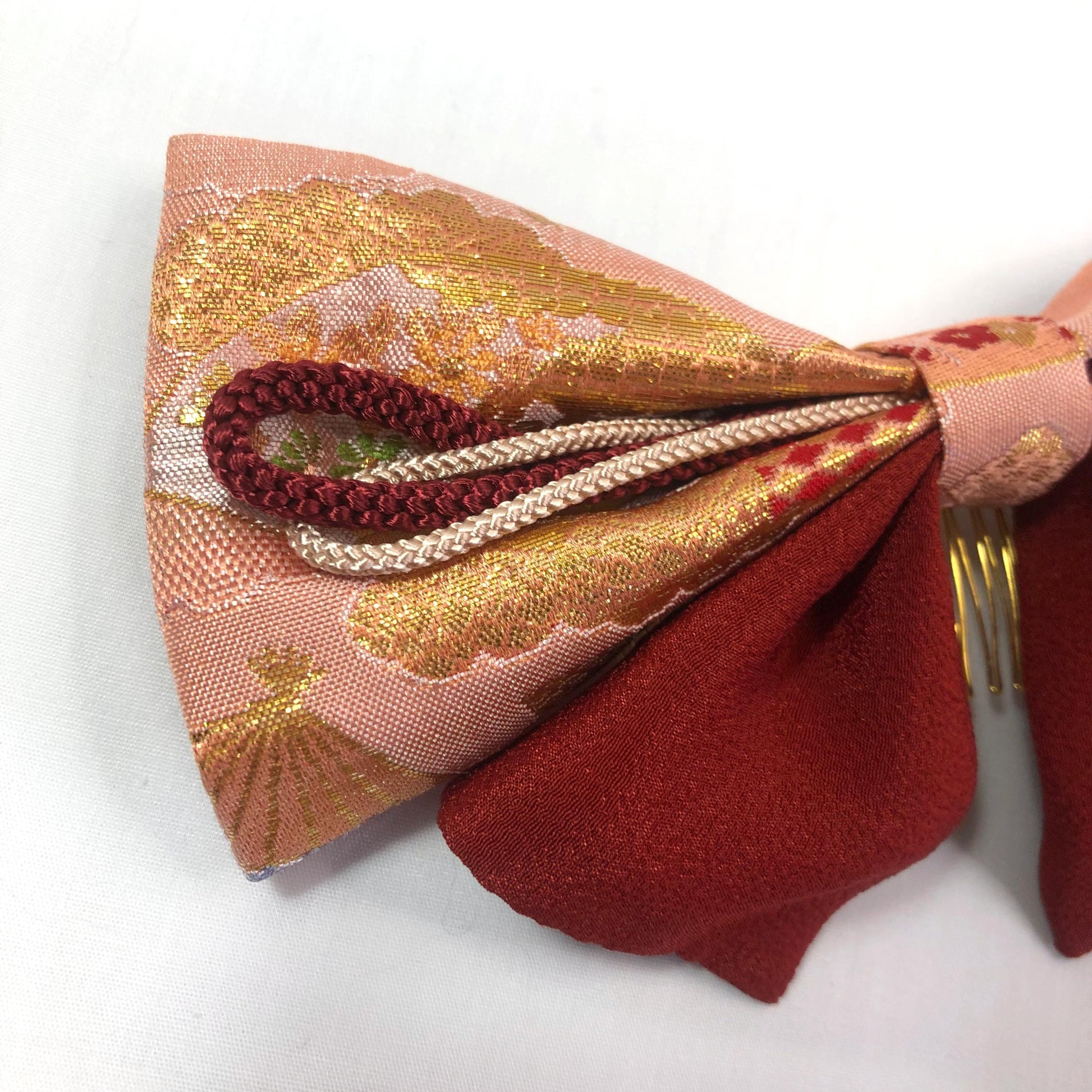 Elegant kanzashi set - Japanese hair accessory and a foldable fan