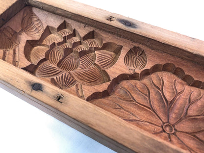 Vintage Japanese wagashi press mold - lotus flower