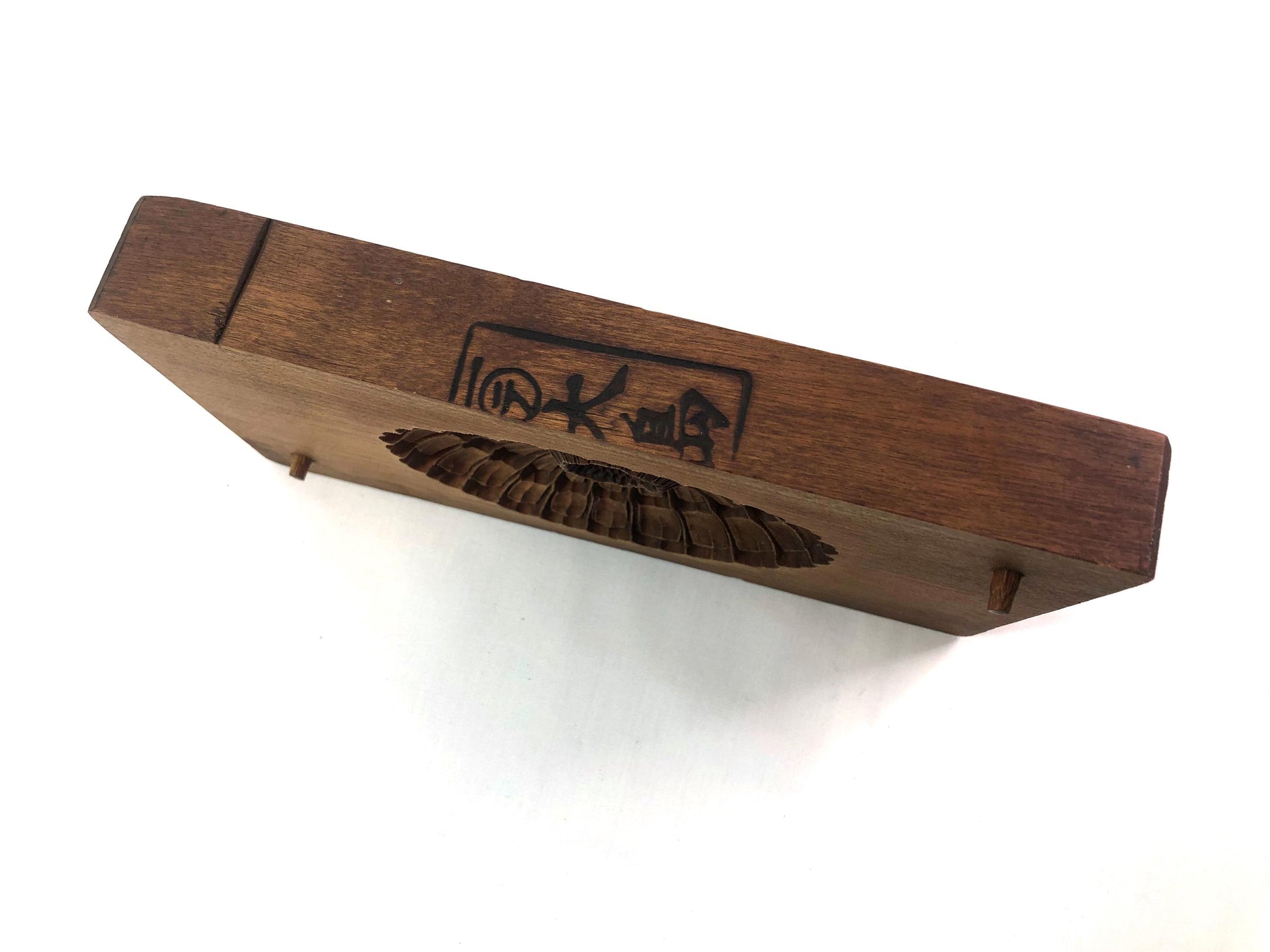 Vintage Japanese wagashi press mold - chrysanthemum flower