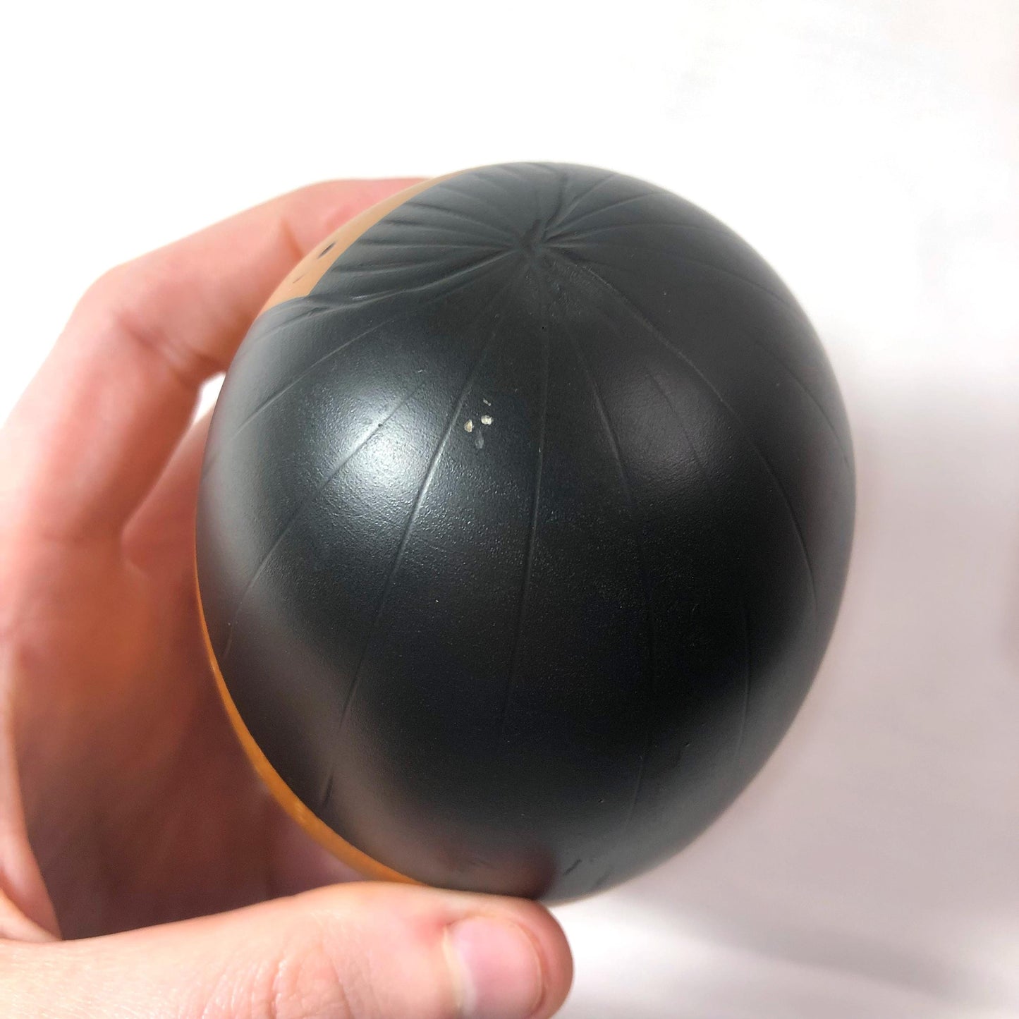 Cute wooden kokeshi doll with momiji leaf pattern by Usaburo