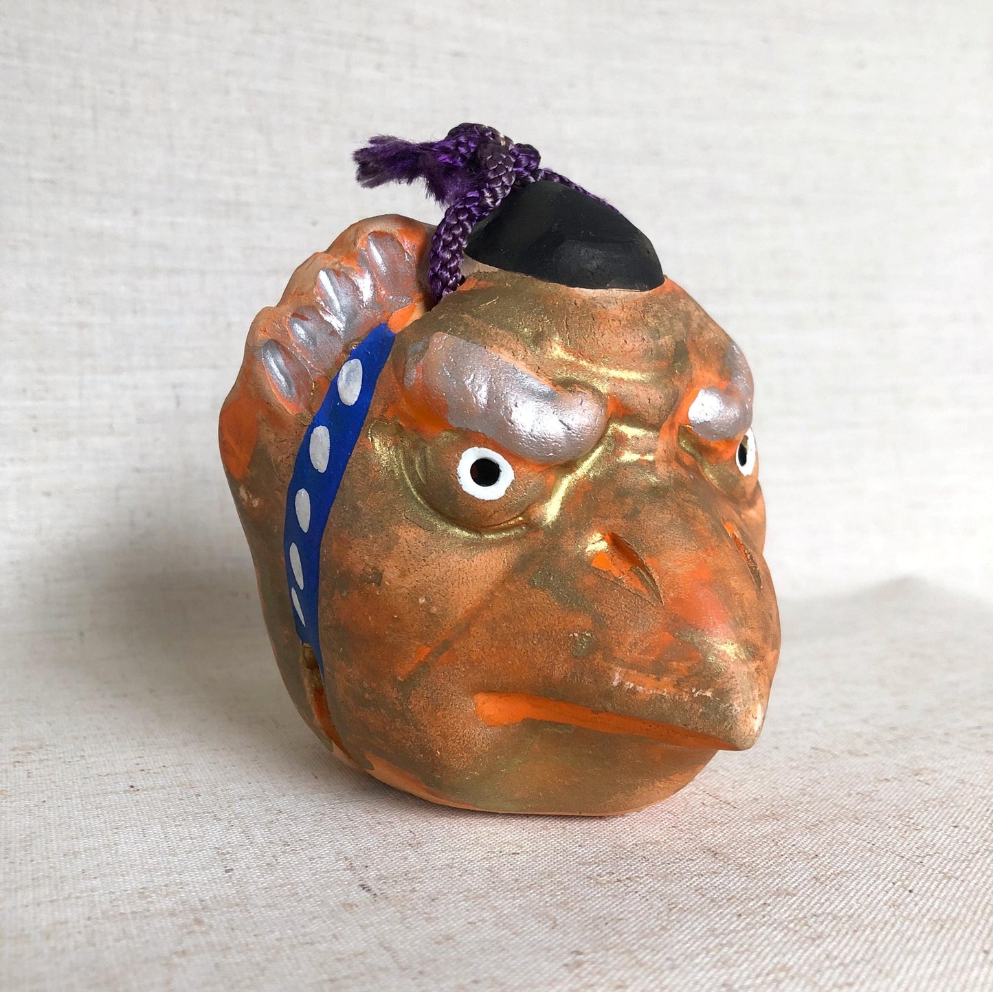 Big clay bell - Japanese moutain spirit karasu tengu