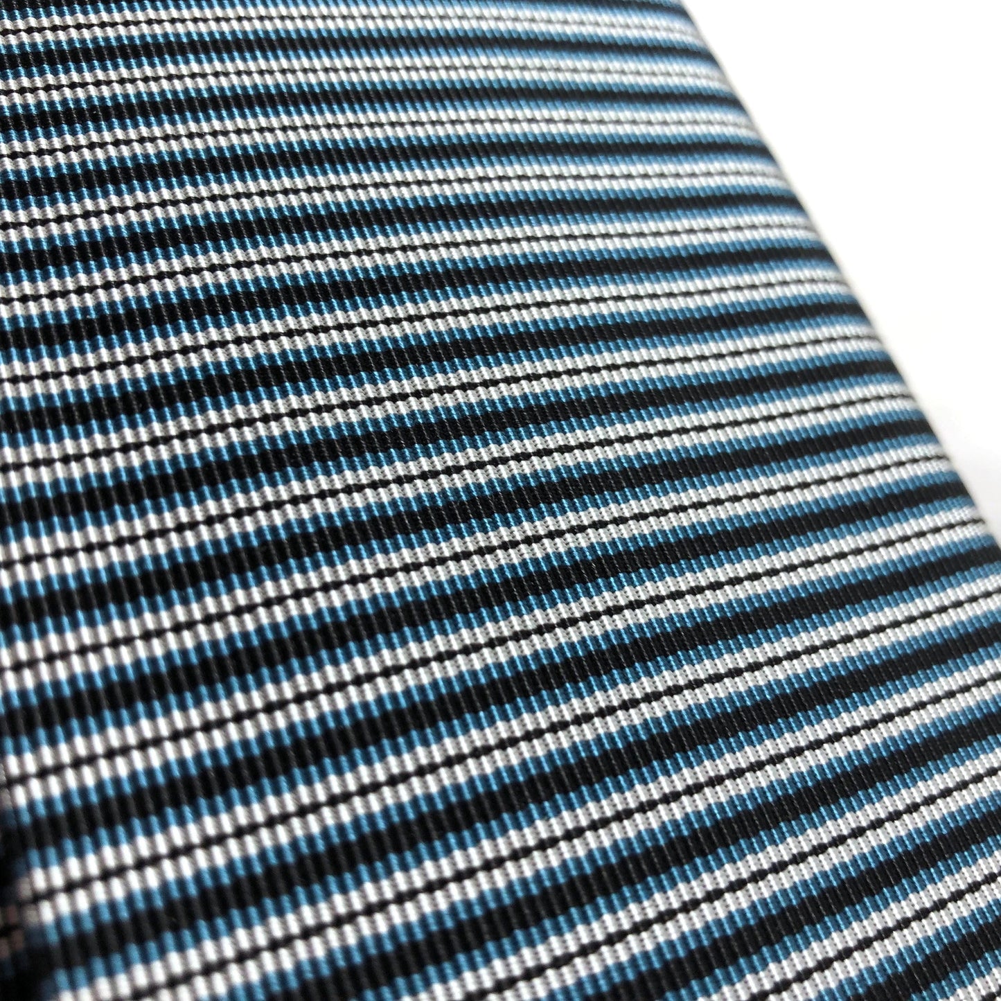 Vintage Japanese slim wallet set - blue and white stripes