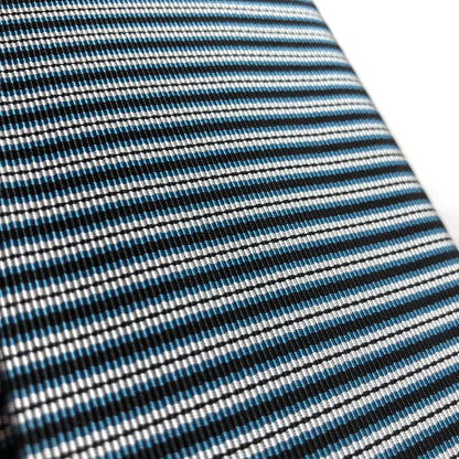 Vintage Japanese slim wallet set - blue and white stripes