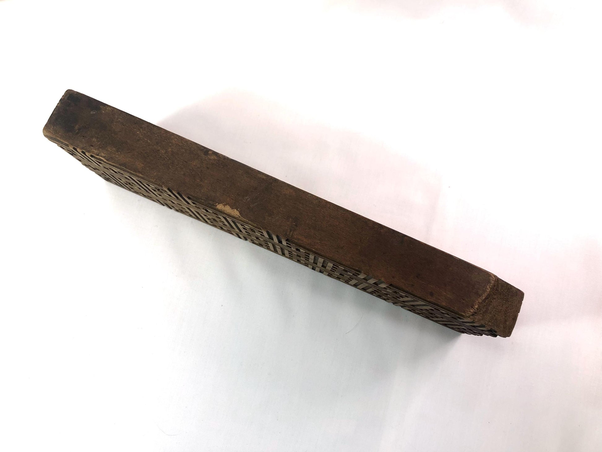 Vintage Japanese wagashi press mold -geometric sun block