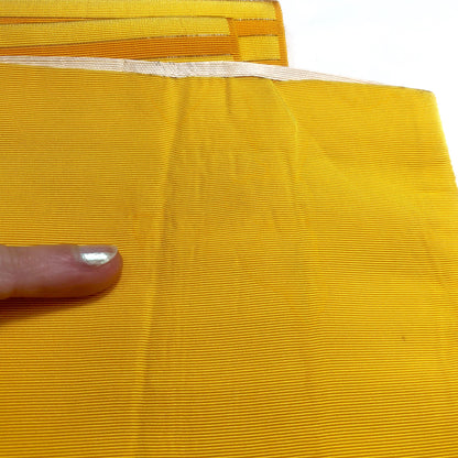 Simple Japanese hanhaba obi - yellow and white stripes