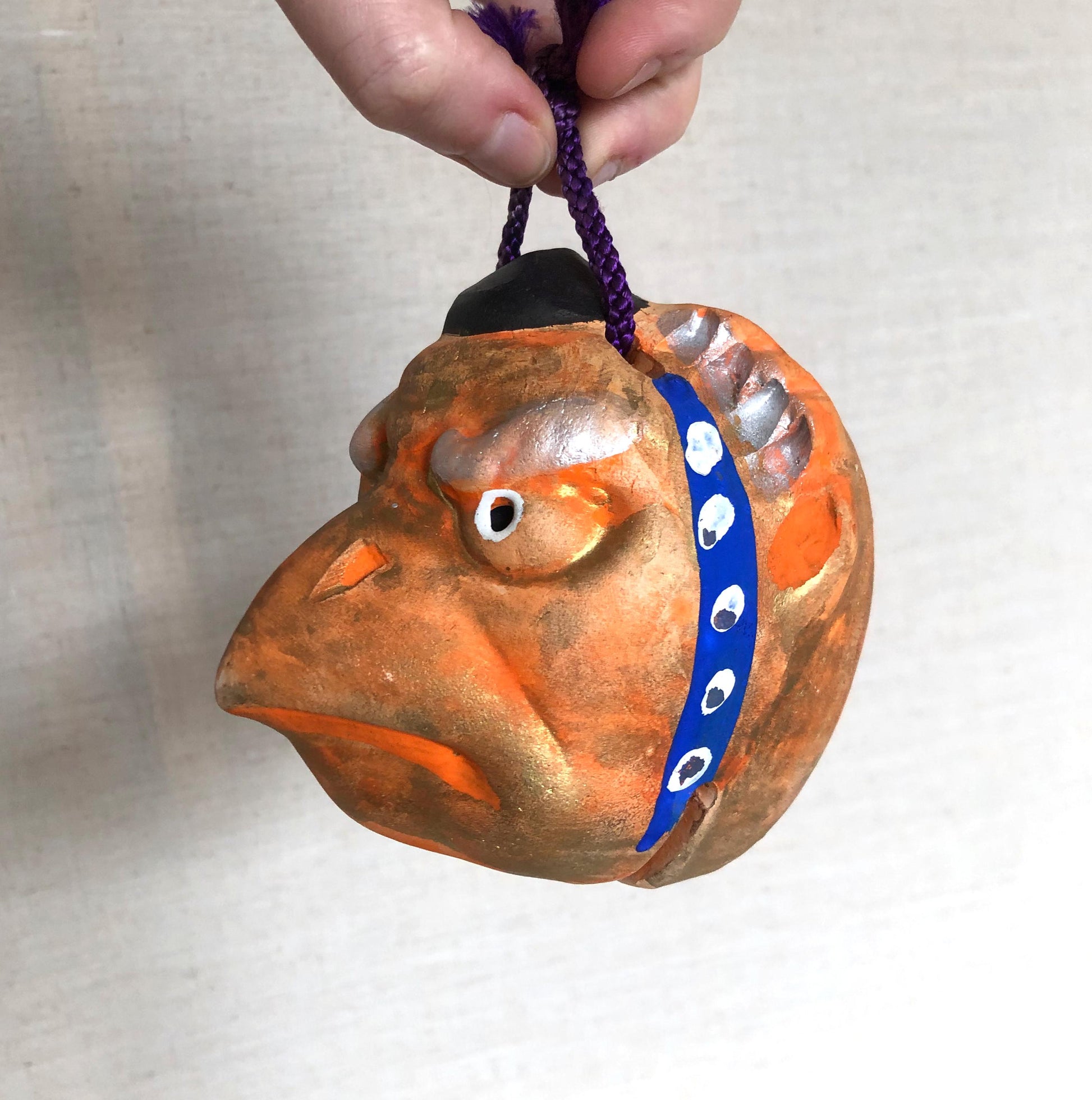 Big clay bell - Japanese moutain spirit karasu tengu