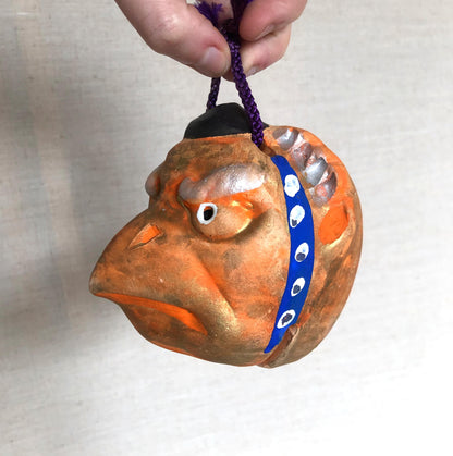 Big clay bell - Japanese moutain spirit karasu tengu