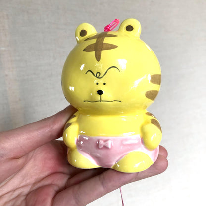 Cute Japanese wind chime fuurin - angry tiger
