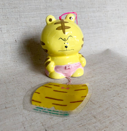 Cute Japanese wind chime fuurin - angry tiger