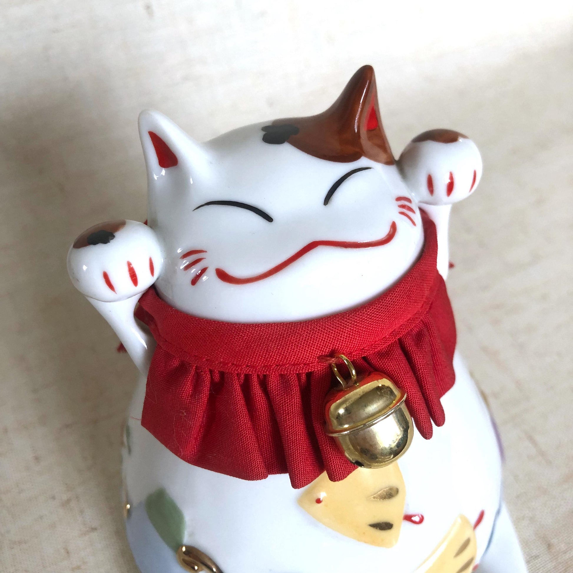 Cute Japanese coin box - lucky cat with auspicious symbols