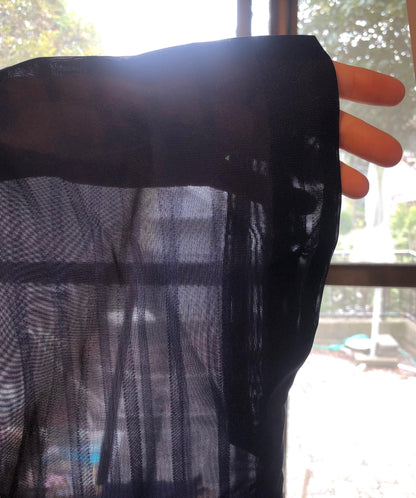 Vintage Japanese kimono coat michiyuki - see through dark blue