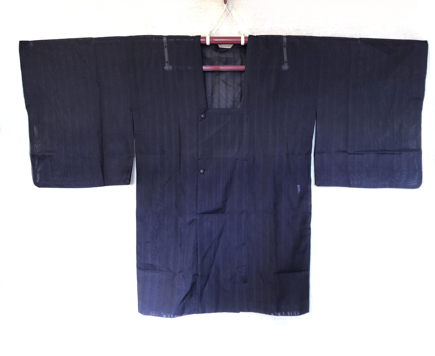 Vintage Japanese kimono coat michiyuki - see through dark blue
