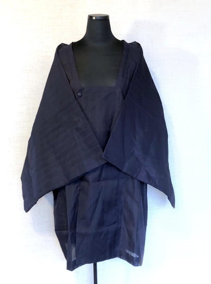 Vintage Japanese kimono coat michiyuki - see through dark blue
