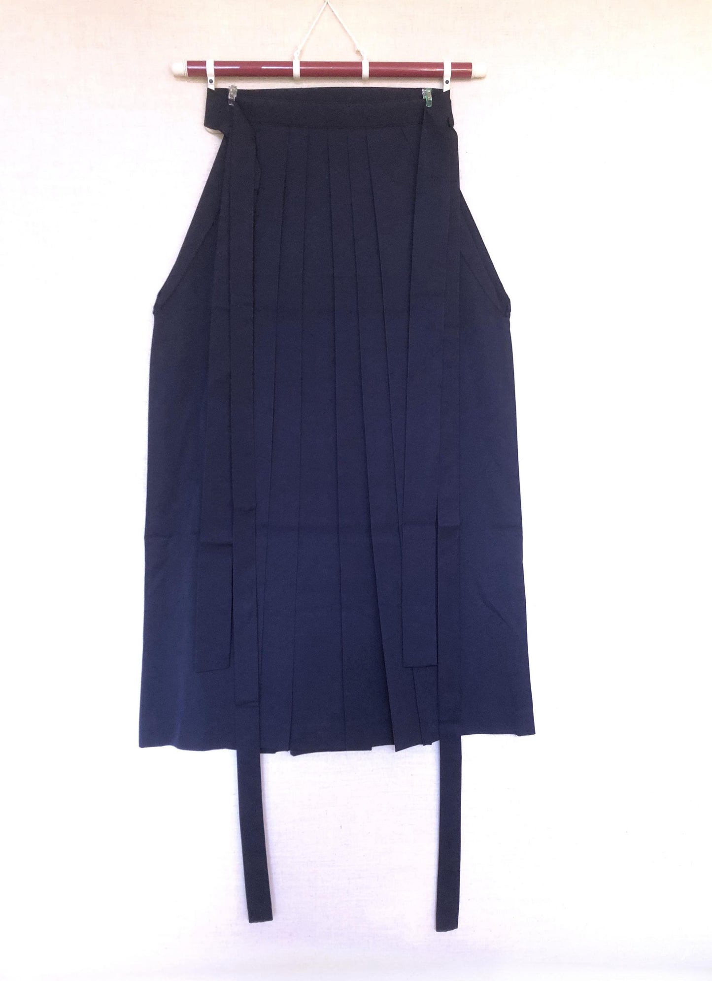 Simple Japanese hakama skirt - dark blue wool mix