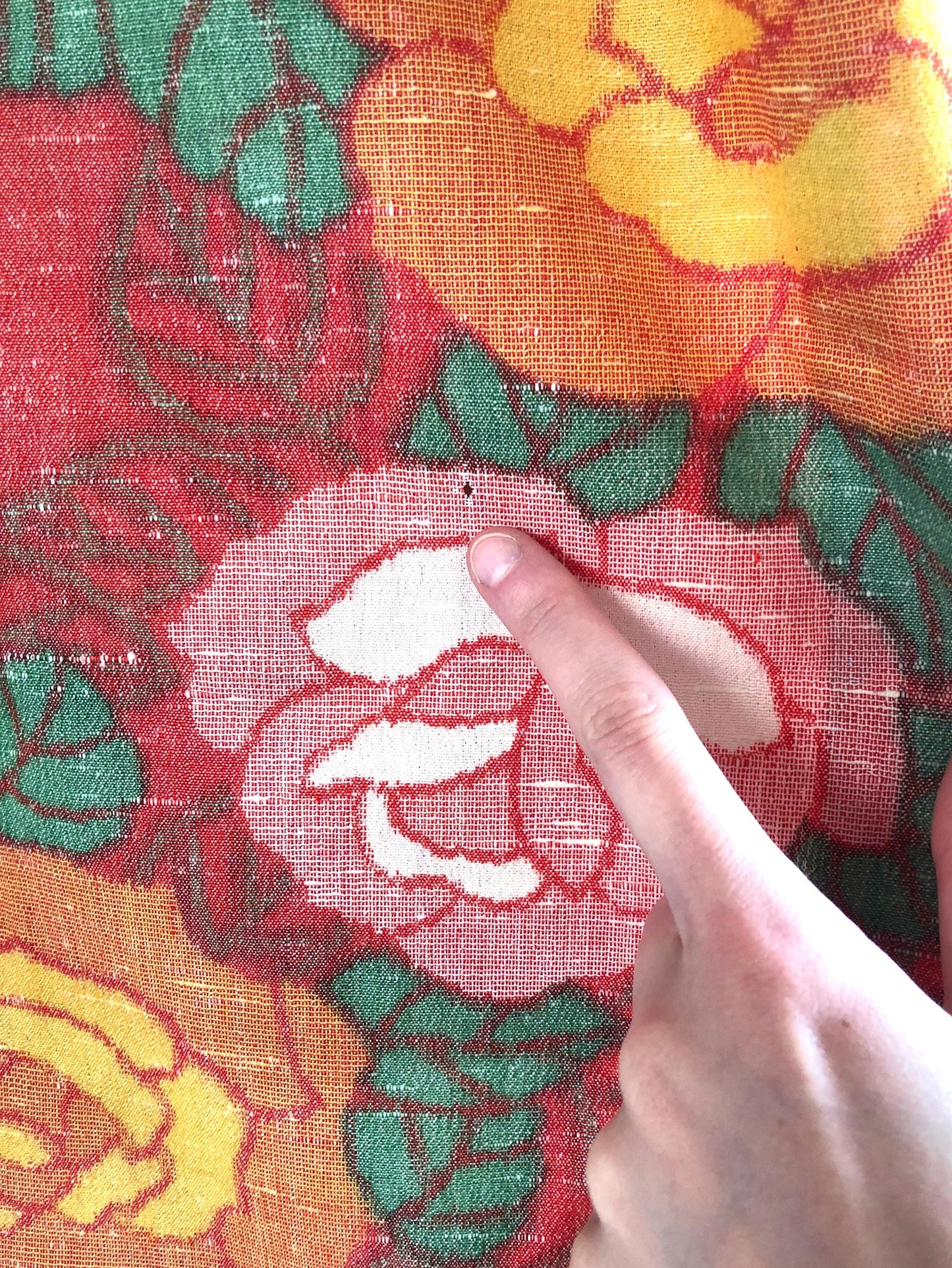 Cute kimono set - casual kimono and a matching haori - coral pink with roses