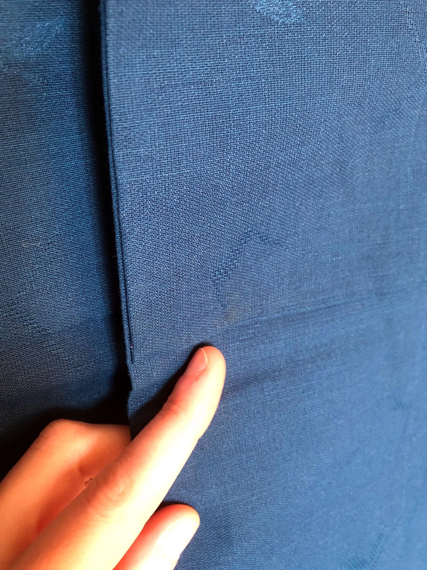 Vintage Japanese summer kimono - see through dark teal with subtle floral pattern