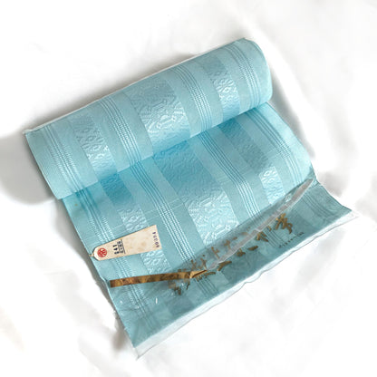 Vintage tanmono - obi sash fabric bolt - light blue Hakata ori