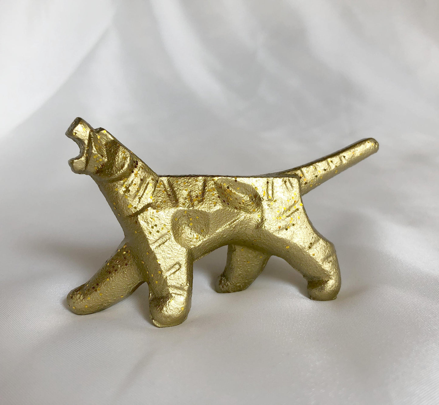 Miniature iron cast paperweight - golden zodiac animals