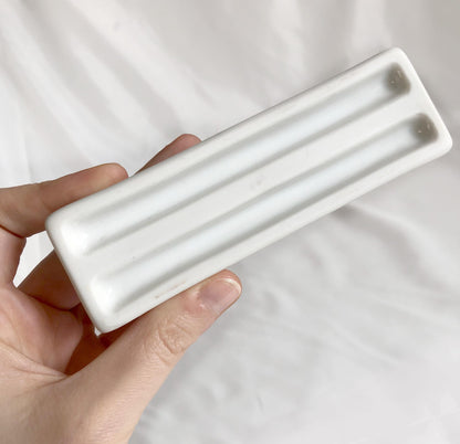 Japanese ceramic paperweight - calligraphy lesson