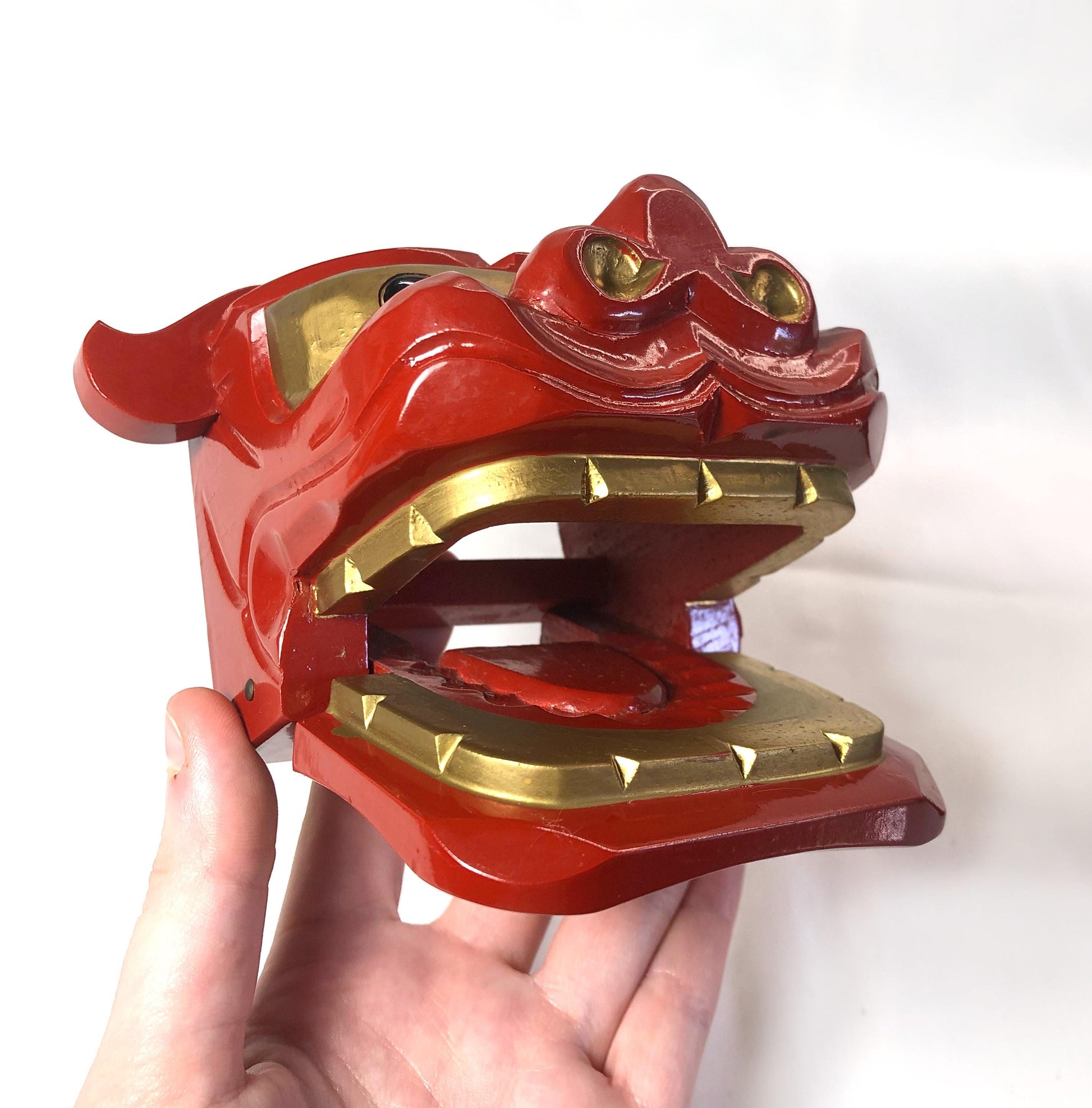 Miniature "shishi gashira" lion heads from Sakata Festival