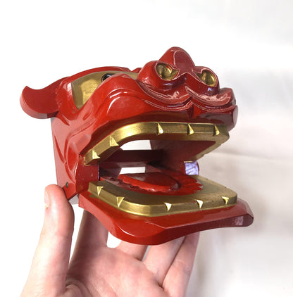 Miniature "shishi gashira" lion heads from Sakata Festival