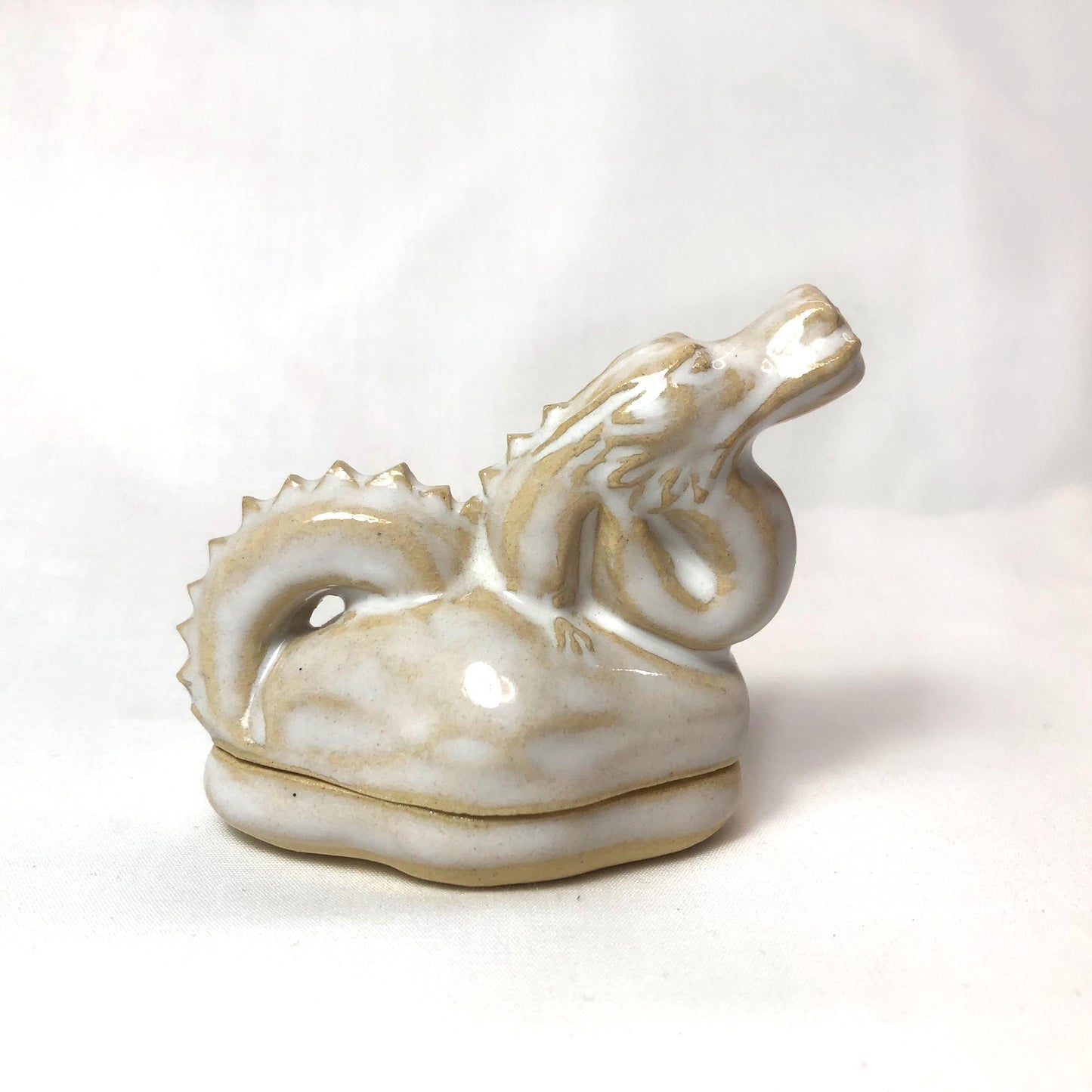 Miniature incense dish / trinket box - Japanese dragon