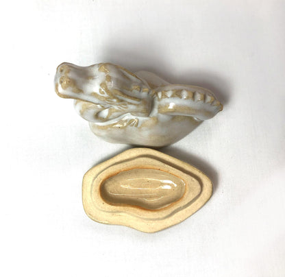 Miniature incense dish / trinket box - Japanese dragon