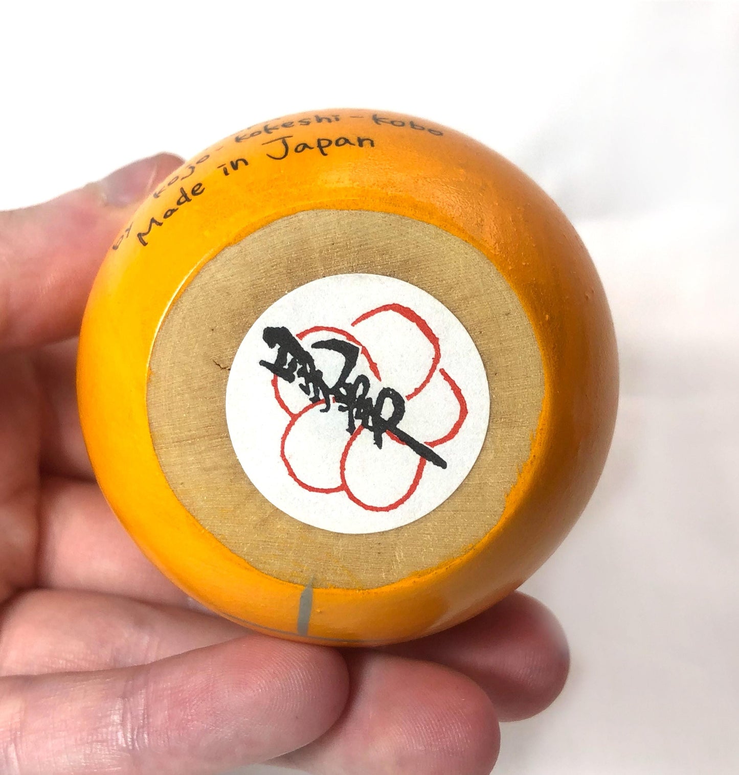 Traditional Japanese wooden doll set - tomato and orange