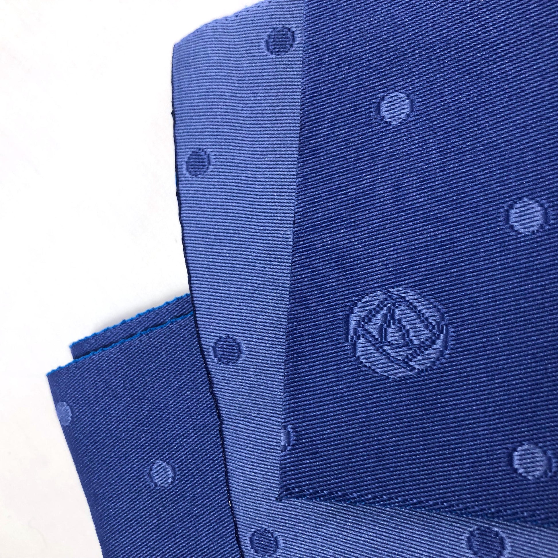 Reversible Hanhaba Obi: Polkadot Hearts, Periwinkle Blue Japanese Belt