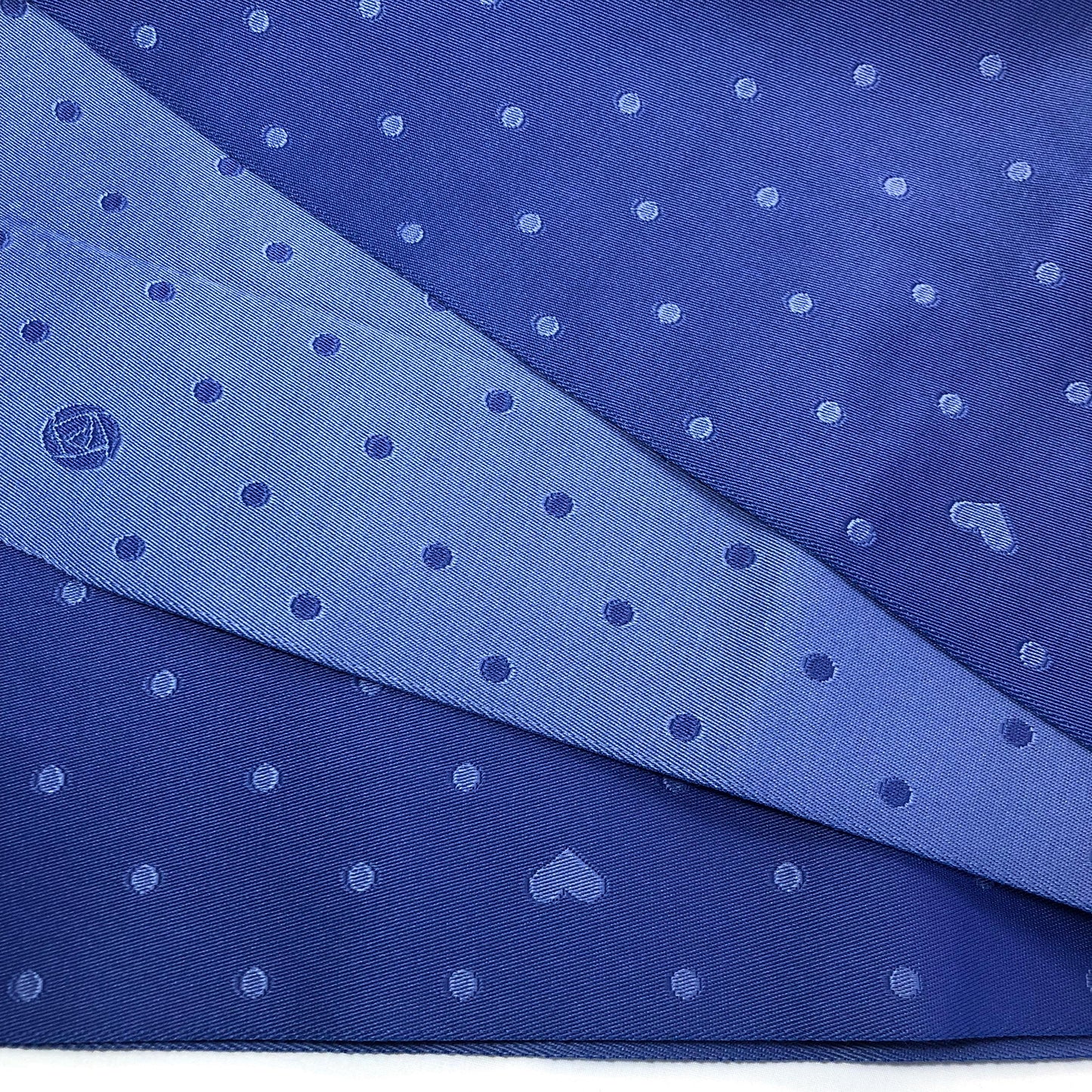 Reversible Hanhaba Obi: Polkadot Hearts, Periwinkle Blue Japanese Belt