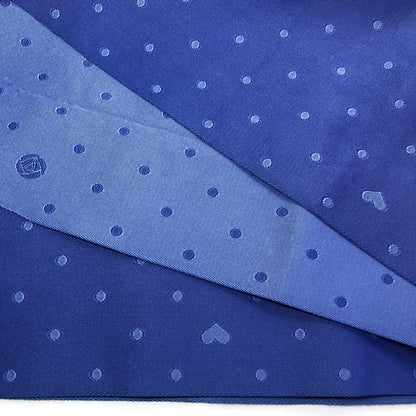 Reversible Hanhaba Obi: Polkadot Hearts, Periwinkle Blue Japanese Belt