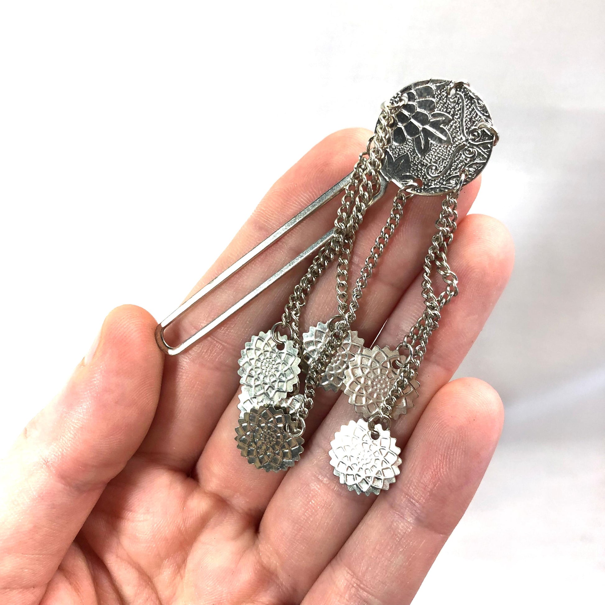 Set of kimono accessories and a bag for children - orange, green, and golden cranes pattern